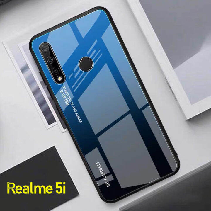 เก็บเงินปลายทางcase-realme-5i-realme-5-5s-เคสเรียวมี5i-เคสกระจกสองสี-เคสกันกระแทก-เคส-realme-5i-ขอบนิ่ม-เคสกระจกไล่สี-สินค้าใหม่