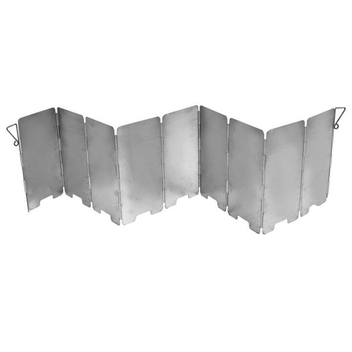 9 Plates Foldable Outdoor Camping Cooking Cooker Gas Stove Wind Shield Screens Windshield