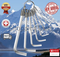 PB Swiss Tools หกเหลี่ยม หัวตัด ตัวสั้น รุ่น PB 210D ยึดเกี่ยวด้วยสปริง เบอร์ 2-10 มม. (8 ตัว/ชุด) รูปทรงใหม่ สะดวกทั้งพกพา และใช้งาน