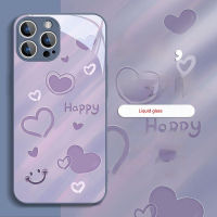 เคสสำหรับ Apple iPhone กระจกป้องกันมือถือหน้า Love Smile 15 14 13 12 11 X XR XS Pro Max Plus เคสแฟชั่นมีสไตล์ฝาหลังจาก GGQcase