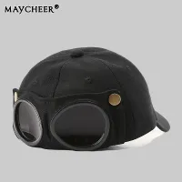 MAYCHEER หมวกแก๊ปผู้ชาย ใหม่นักบินหมวกบุคลิกภาพแว่นตาหมวกเบสบอลหญิง U Nisex แว่นกันแดดหมวกเบสบอลหมวก หมวกวินเทจ