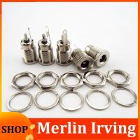 Merlin Irving Shop DC099 5.5*2.1mm DC Power Supply Jack Socket Female Panel Mount Connector DC-099 Threaded Metal Charging Port Plug