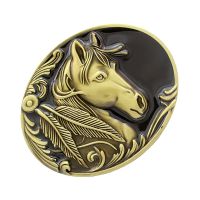 Western Horse Belt Buckle - Cowboy Rodeo Large Belt Buckle for Belts