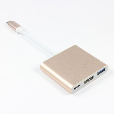 USB3.0 To HDMI-compatible Converter USB-C Adapter 3 in 1 HUB Aluminum For Note8 S9 Mate 10 Display Mouse Adapters