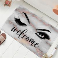 Eyelash Decorative Anti-slip Absorb water Bath Carpet 40x60cm Bathroom Kitchen Bedroon Floor Mats Indoor Soft Entrance Doormat