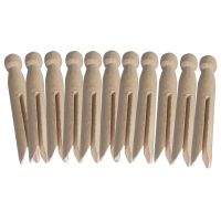 12pcs Traditional Accessory Practical Household Dolly Style Clip Small Clothes Peg Portable Washing Laundry Craft Wooden Clips Pins Tacks