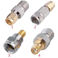 SMA To F TV Female Male Straight Connector RPSMA To F Quick Plug Adapter Coax Connector Brass Gold Plated Electrical Connectors