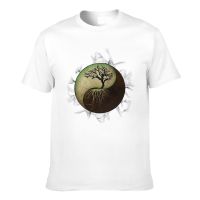 Wholesale Round Neck Yin Yang Tree Design Cotton MenS Tshirts