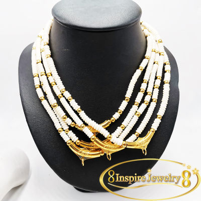 Inspire Jewelry ,สร้อยคอกระดูกช้าง 55cm. ร้อยกับอะไหล่สเตนเลลส เครื่องประดับมงคล ใช้สวดมนต์ ถวายพระ แขวนพระห้อยคอ แขวนพระห้อยหน้ารถ