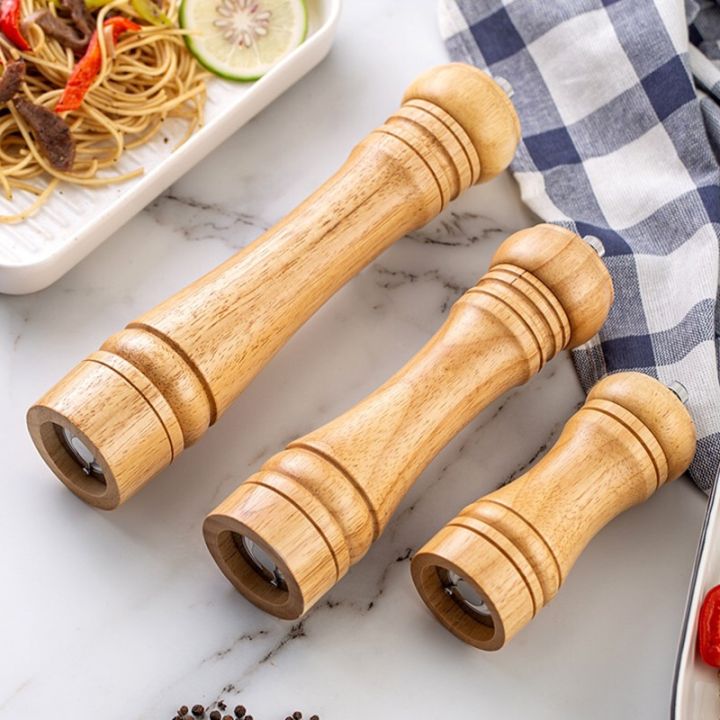 5-inch-8inch-and-10-inch-manual-salt-pepper-mill-shaker-wood-salt-and-pepper-grinder-set-solid-wood-with-adjustable-coarsenes