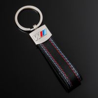 【CW】 Car Keychain Leather Keyring Chain Holder Bmw M Sport