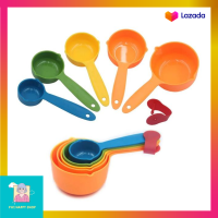 Measuring cups set ชุดช้อนตวงวัตถุดิบสำหรับใช้ตวงวัตถุดิบได้ทั้งของแห้งและของเหลว1 ชุดมี 5 ขนาด