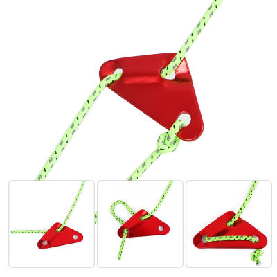 Spot parcel post Outdoor Small Triangle Buckle Aluminum Alloy Anti-Slip Umbrella String Clip Tent Canopy Drawstring Accessories Adjustable Wind Rope Buckle String Clip Thickened
