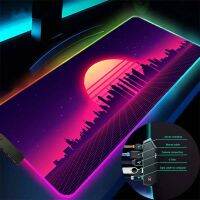 ✹ Retro Gaming Mouse Pad LED Light High Quality Office Carpet Desk Mat Rubber Mat L Rgb USB Hub 4 Port Mouse Notebook Computer Mat