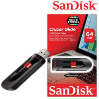 SANDISK Cruzer Glider (CZ60) 64GB USB 2.0 Flash Drive (SDCZ60_064G_B35) Black Memory เมมโมรี่ การ์ด แซนดิส โดยซินเน็ค แฟลซไดร์ฟ อุปกรณ์จัดเก็บข้อมูล คอมพิวเตอร์ โน๊ตบุ๊ค Notebook PC ประกัน Synnex รับประกัน 5 ปี (สีดำ)