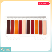 ✨ Konka 10x20ชิ้นกระดาษโน๊ตใสอุปกรณ์เครื่องเขียนโรงเรียนกระดาษสี่เหลี่ยมสติกเกอร์เรืองแสงขนาดเล็กแถบกระดาษเหนียวกระดาษเขียนได้ปากกาเขียน