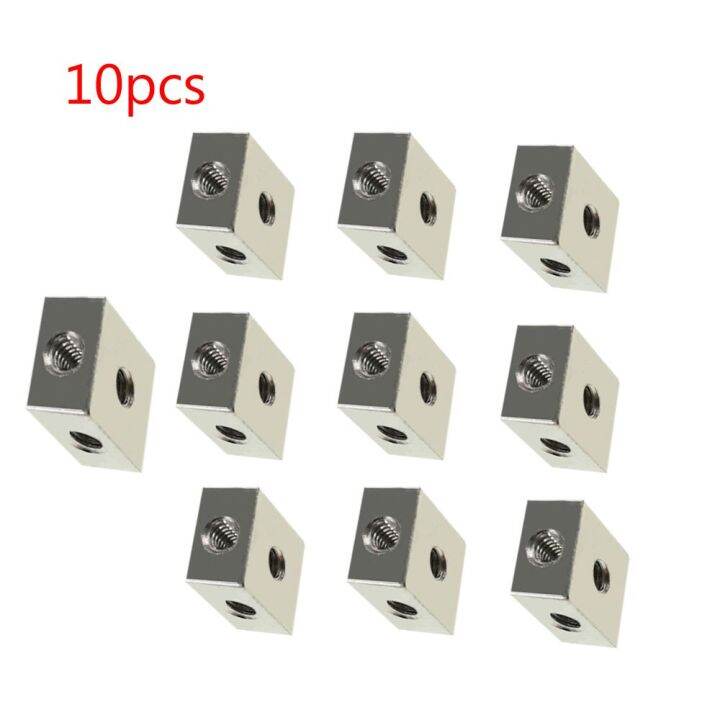 10-three-sided-nut-square-fixed-block-square-corner-lock-nut-m3-six-sided-thread-plate-link-block-screws-for-fixing-acrylic-box-nails-screws-fasteners