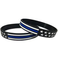 1pc United State American USA America Flag Red Blue White Thin Line Silicone Rubber Bracelet Wristband Shipping Mobile Accessories