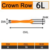 1ชิ้นซ้ายอัพเกรด Dia4-15 70มิลลิเมตรงานไม้เจาะบิตเราเตอร์สำหรับไม้คาร์ไบด์มงกุฎแถวหัวหน้าเครื่องมือ