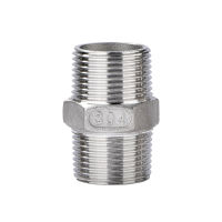 1/8 "1/4" 3/8 "1/2" 3/4 "1" BSP ด้ายชาย 304 สแตนเลส Hex Nipple Union ท่อเชื่อมต่อตัวเชื่อมต่อ Coupler Adapter-Linqiaoe