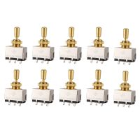 20X Metal Electric Guitar 3 Way Box Toggle Switch for Les Paul with Metal Tip (Gold)