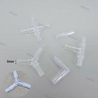 10x 5mm Transparent Aquarium Fish Tank Water Pipe Fittings Air Pump tube Hose Splitters Elbow Tee Acrylic Connector WDAG