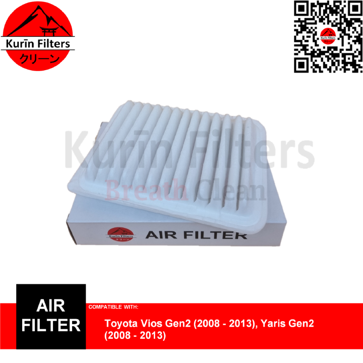 Genuine KURIN Air Filter for Toyota Vios Gen2 (2008 - 2013), Toyota ...