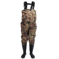 ไนล่อน/พีวีซีตกปลาล่าสัตว์กันน้ำลุยหน้าอก Waders W/ ลุยรองเท้าสำหรับผู้ชายและผู้หญิง
