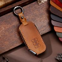 for Kia Ev6 Seltos K5 Sorento Mq4 7 Button Keyring Holder Shell Car Key Case Cover Leather Keychain Accessories