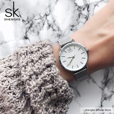 （A Decent035）SKSlim Sliver MeshWatches Women นาฬิกาข้อมือสตรีนาฬิกาข้อมือสตรี Relogio Feminino
