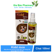 Xịt muỗi thảo dược Kidd mos chai 100ml giúp xua đuổi muỗi