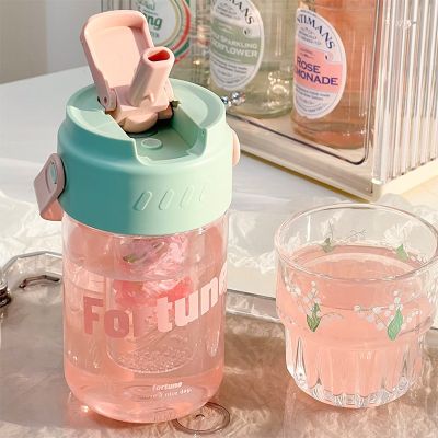 550/700ML Gym Car Coffee Cup Handy Cup Girl Travel High-capacity Outdoors Drinking Bottle Pipette Water Bottle