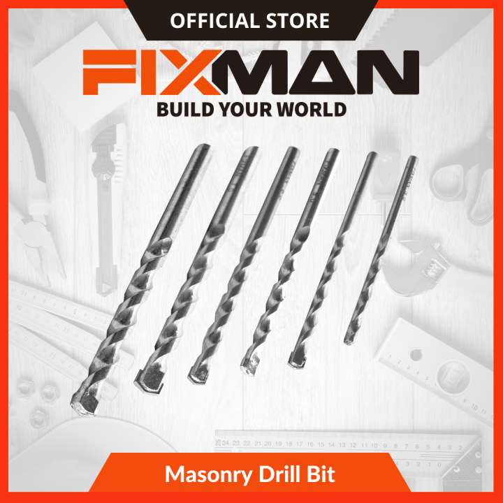 FIXMAN Masonry Drill Bits (set Of 5 Pcs, Same Size) 3mm, 4mm, 5mm, 6mm ...