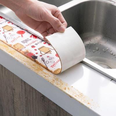8*280CM Self Adhesive Kitchen Ceramic Sticker Waterproof Anti-moisture PVC Sticker Bathroom Wall Corner Line Sink Stickers Adhesives Tape