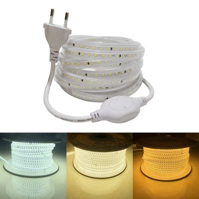 ✔ 220V LED Strip SMD2835 120LEDs/m Flexible LED Light Outdoor Waterproof Ribbon LED Strip Lights IP67 LED Tape for Room Lighting