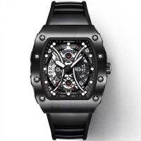 hot style Richard mechanical watch mens fashionable waterproof luminous barrel-shaped black technology high-end