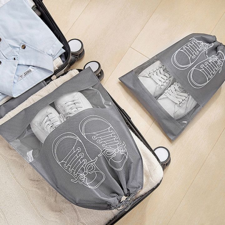10-5pcs-shoes-storage-bags-closet-organizer-non-woven-travel-portable-bag-waterproof-pocket-clothing-classified-hanging-bag