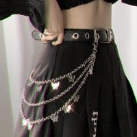 【hot sale】 ☎ B55 butterfly waist chain Belt chain female cool ins wind pants chain accessories trendy hip hop waist chain punk