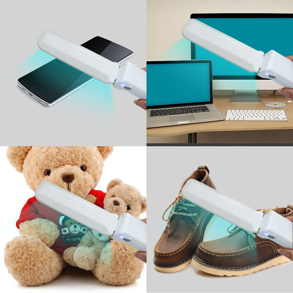 3W UV Light Travel Wand Portable for Phone Toys Hotel Household Wardrobe Toilet Car Pet Area 