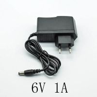 อะแดปเตอร์ตัวแปลงไฟ AC 100-240V DC 6V 1A/1000mA แหล่งจ่ายไฟปลั๊ก EU เครื่องชาร์จ5.5Mm * 2.5Mm (2.1Mm) AC เป็น DC