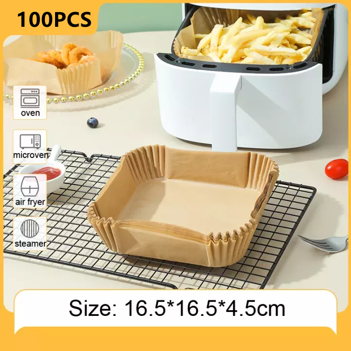 50/100PCS Air Fryer Paper Kitchen Airfryer Disposable Paper Liner