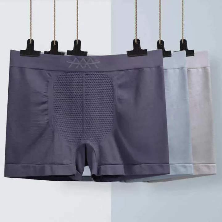Men's Dual Pouch Underwear Micro Trunks Separate Pouches with Fly 3