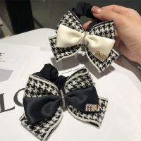 Plaid Bowknot Barrette Scrunchies for Women Girl Fashion Hair Tie Band Accessories Butterfly Hair Clip  Girl Hair Accessoires