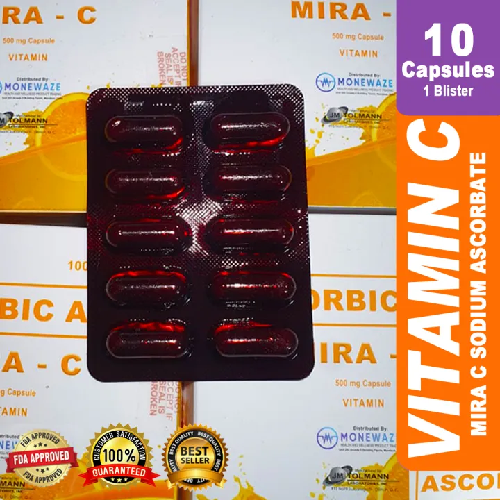 Vitamin C Sodium Ascorbate Mira C 10Capsules | Lazada PH