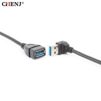 USB 3.0 Extension Cable Angle 90 Degree Up Down Left Right Male To Female Super Speed 5Gbps USB Data Sync Charging Cables