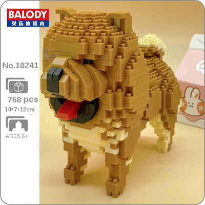 Balody 18241สัตว์โลก Chow Chowdren สุนัขยืนสัตว์เลี้ยงตุ๊กตารุ่น DIY มินิเพชรอิฐบล็อกอาคารของเล่นสำหรับเด็กไม่มีกล่อง