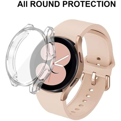 Protector Case For Samsung Galaxy Watch 4 5 40mm 44mm Cover Coverage Silicone TPU Bumper Screen Protection Full Accessories Cases Cases