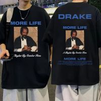 Limited Rapper Drake Music Album More Life Double Sided Print T-Shirt Unisex Hip Hop Loose Classic T Shirt Men Gothic Streetwear S-4XL-5XL-6XL