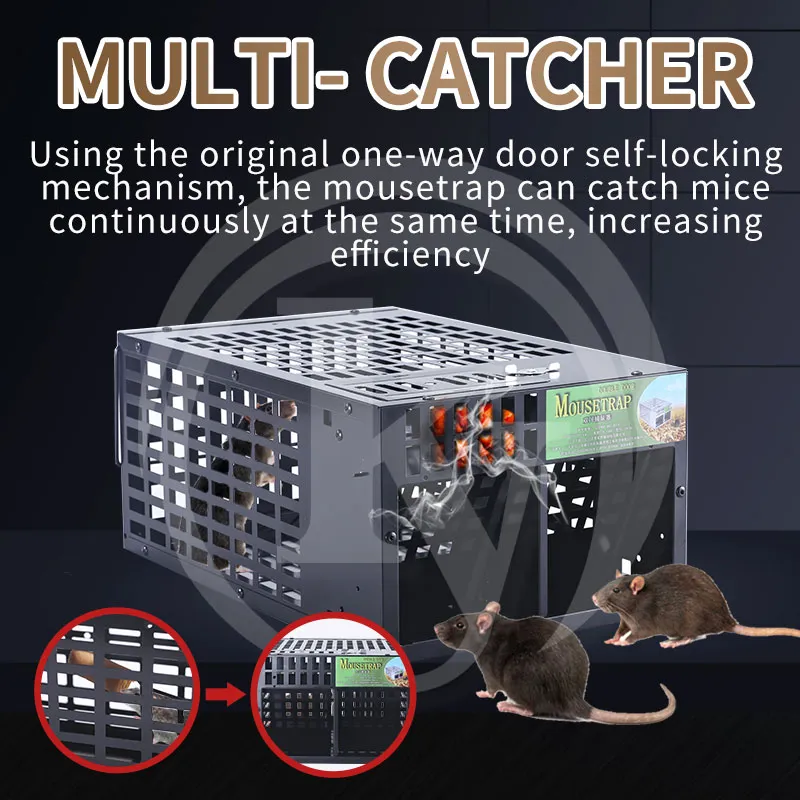 Multi-Catch Rodent Mouse Trap Rat Trap Cage-Pest Control -All Mice