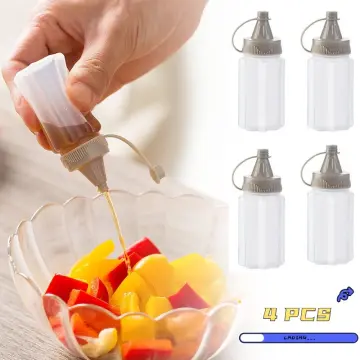 1 Set Mini Sauce Bottle Refillable Ketchup Honey Salad Containers Bottles  Portable Sauce Jars Lunch Box Dressing Dispensers Box